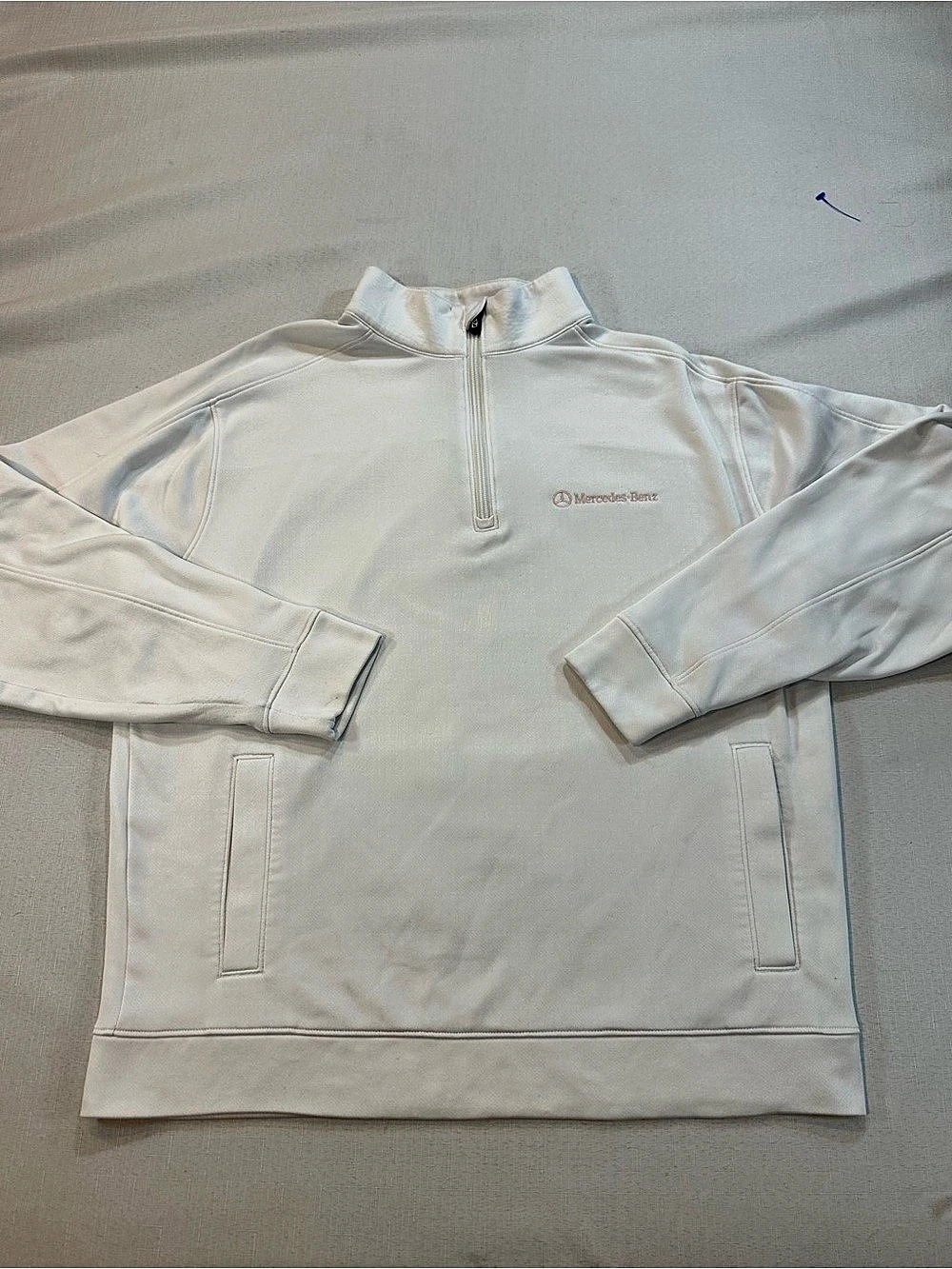 Mercedes-Benz Cutter & Buck White Quarter Zip Pullover M